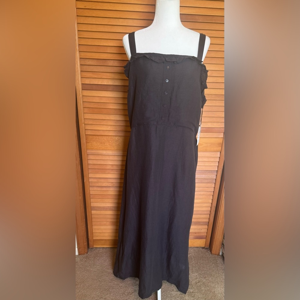 ABLE Kendra Ruffle Dress, Black, NWT, XXL